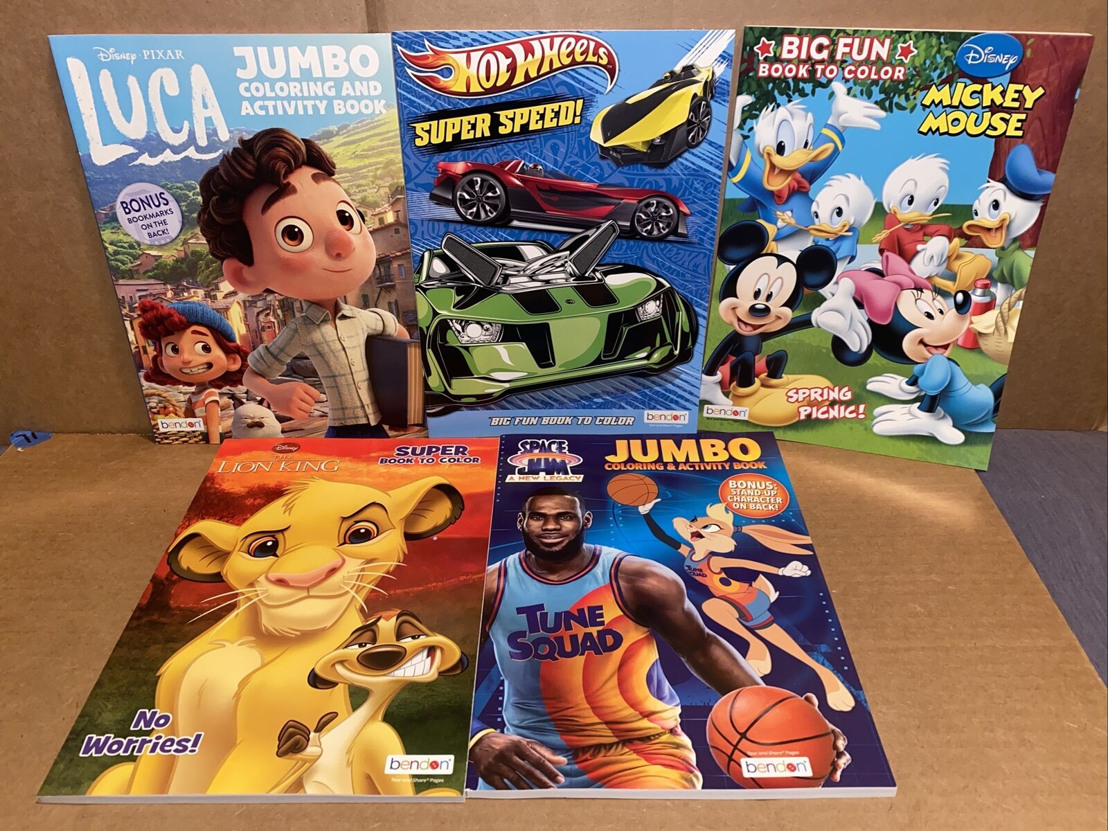 Bendon Disney, Hot Wheels,Space Jam, Mickey Mouse Jumbo Color/Activity  Book. New   eBay