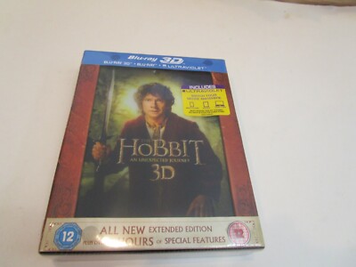 The Hobbit: An Unexpected Journey (Exten.Ed.,3D Bluray, Bluray, ultrraviolet NEW