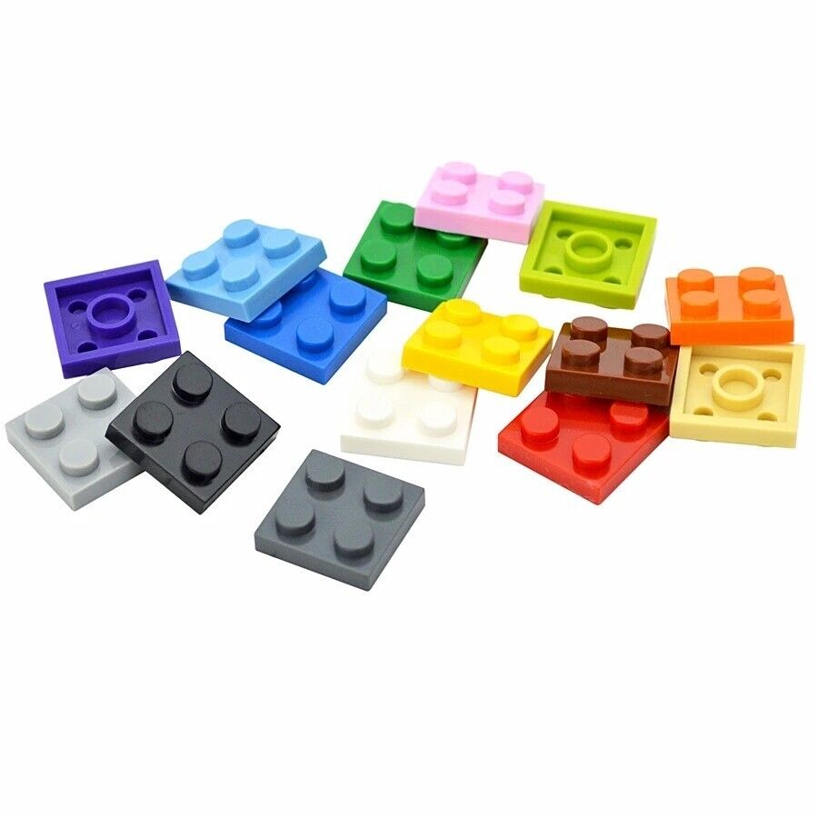 LEGO 2x2 Random Color FLAT (85 Piece) #3022 94148 Dots Building Blocks Parts