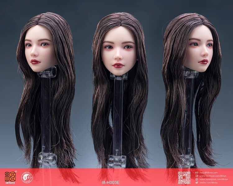 I8-H003E 1/6 Yuki Moveable Eyes Head Sculpture Carved Fit 12