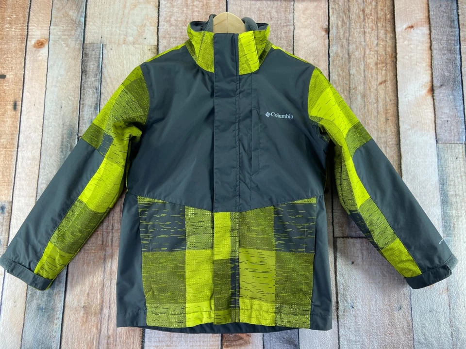 Chaqueta de nieve Columbia Youth 3 en 1 intercambiable polar Shell Med 10/12 verde gris Foto 3 de 4