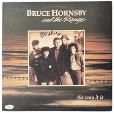 BRUCE HORNSBY SIGNED THE WAY IT IS VINYL RECORD JSA COA K42149