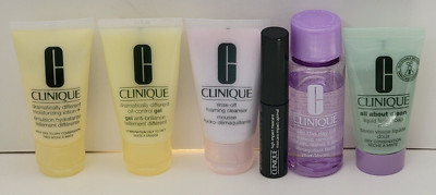 Clinique 6 pcs Set: Cleanser, Make up Remover, Lotion, Mascara, rinse-off, gel