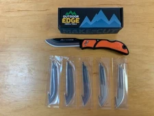 New Outdoor Edge Razor Lite EDC (6) Replaceable Blade Knife Orange RLB-30