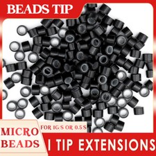 Micro Bonds Micro Beads Silicone Lined Rings For I Tip Hair Extensions 5x3x3mm