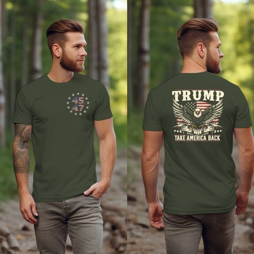 Trump 2024 Take America MAGA 45 47 Missed Me Never Surrender Legend Flag T-Shirt - Picture 8 of 23