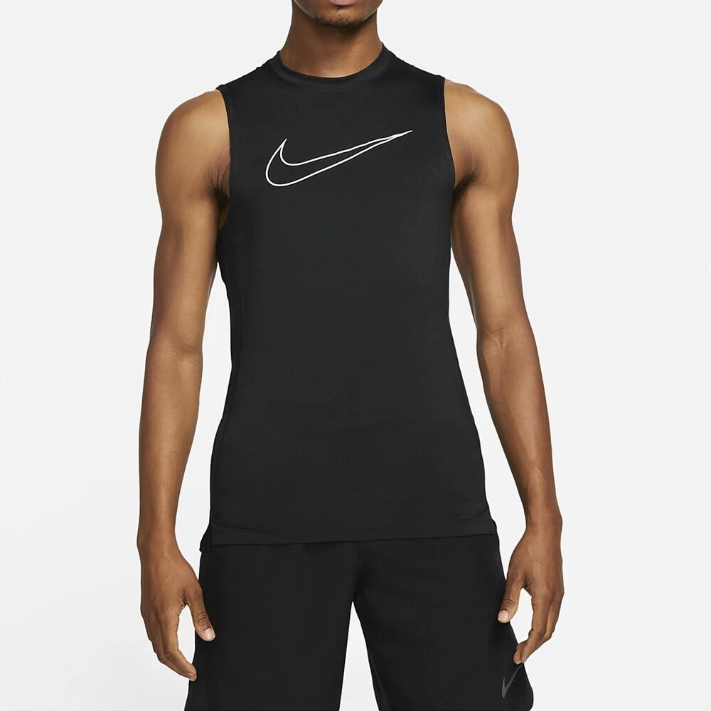 Nike Pro Mens Dri-Fit Compression Vest Tank Top Sleeveless T Shirt Base  Layer