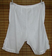 WEISSE HOSE - SPITZE - LEINEN/COTTON - ANTIK - GR. S - M