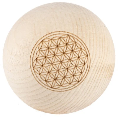 MYZIRBE Zirbenkugel BLUME DES LEBENS 7cm aus Zirbenholz passend für versch. Glaskaraffen