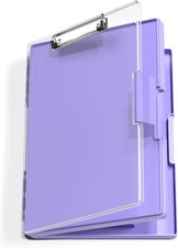 Clipboard with Storage, Purple 8.5 X 11 Folder Nursing Side Opening, Heavy Duty