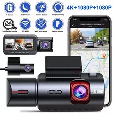 5G WIFI 64GB Dash Cam Car DVR Driving Recorder 4K Camera GPS 24H Parking Monitor