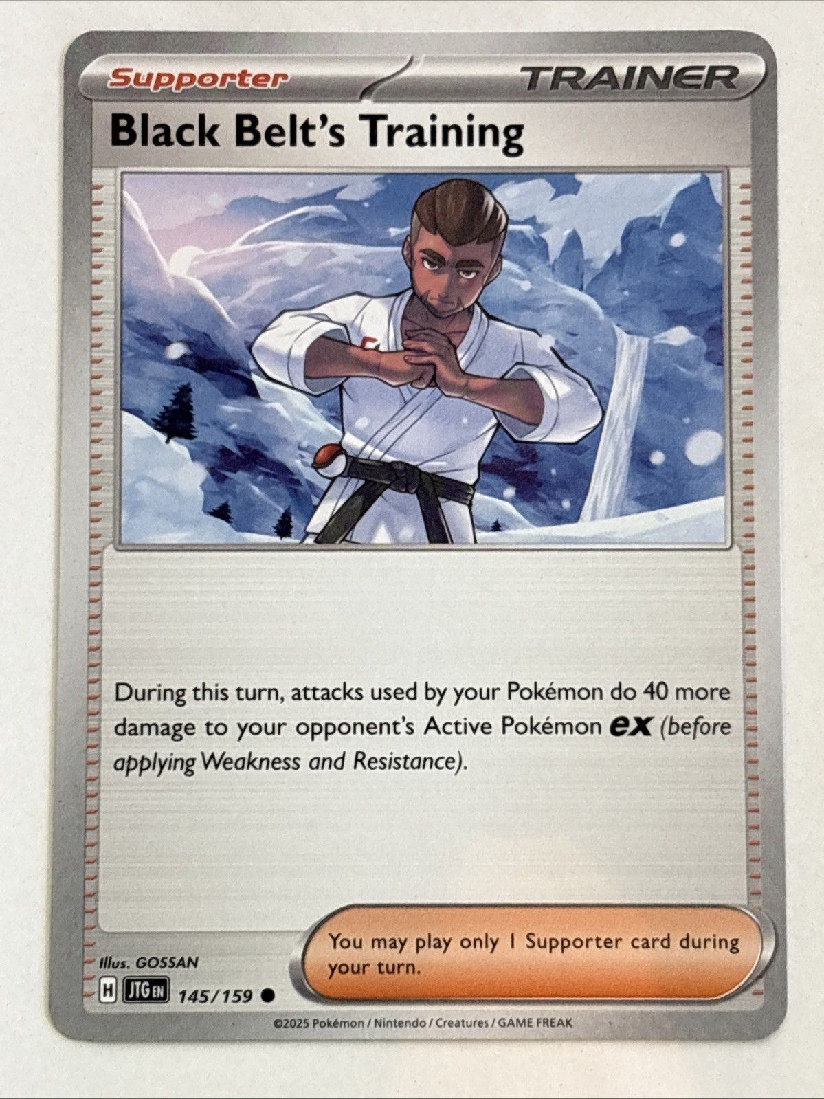 Pokémon TCG Journey Together Black Belt's Training 145/159 NM