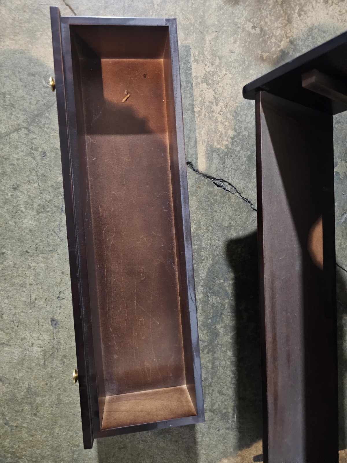 Bombay Company  Mahogany 3 Tiers Open Wall Hanging Shelf with Single Drawer