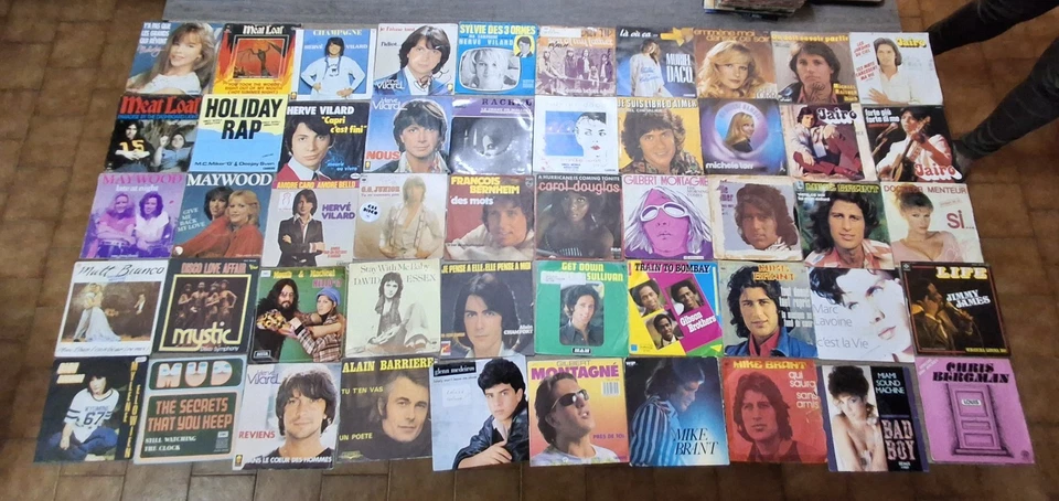 Lot 600 disques vinyles 45 tours - Photo 3/4