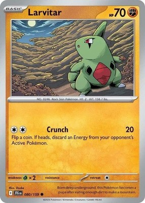 Larvitar - 080/159 - Common - Lightly Played