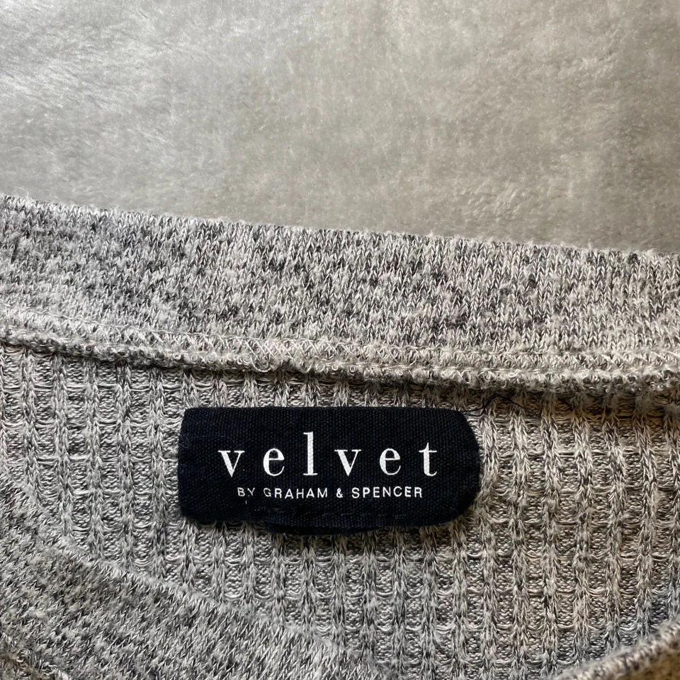 Camisa de manga larga Henley gris XXL Velvet by Graham & Spencer para hombre Foto 2 de 4