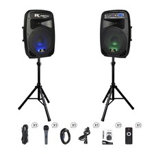 PRORECK Dance 12 Powered DJ Speaker System Portable 12-Inch 1000 Watts Bluetooth