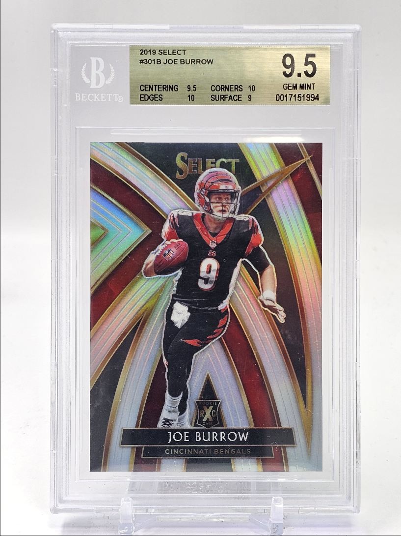 JOE BURROW 2019 SELECT XRC ROOKIE SILVER PRIZM REDEMPTION RC BGS 9.5 Q5775