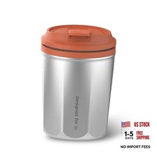 Car Ashtray,Detachable Mini Ashtray, Portable Vehicle Trash Can with LED Brown