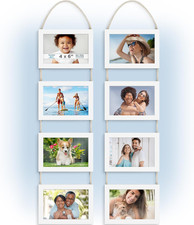 2-PK 4x6 Wall Hanging Collage Picture Frames w/ Total 8 Openings Engineered Wood