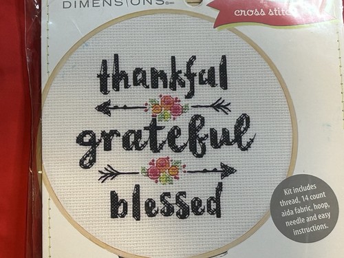 Dimensions: Cross Stitch Kit - Thankful, Grateful, Blessed NEW Craft needlepoint - Picture 3 of 12