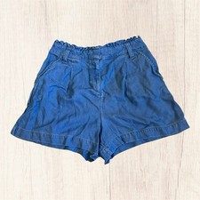 Vineyard Vines Ocean Breeze Chambray Paperbag High Rise Shorts Blue Size 2