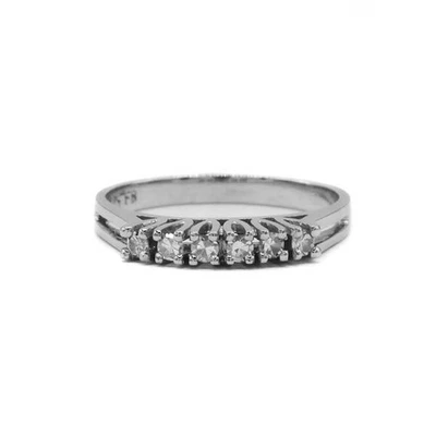 Ring mit 6 Diamanten 0,24 ct. in 14 Kt. 585 Gold Gr. 57 - Bild 1 von 4