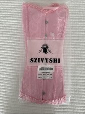 SZIVYSHI Pink Lace Waist Push-Up Pink Corset Top Size Small