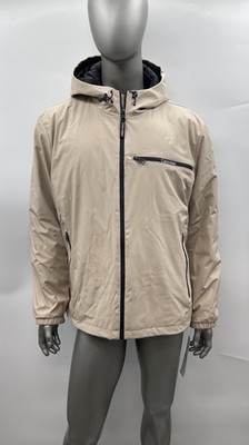 NWT Calvin Klein men's infinite stretch water-resistant hooded jacket beige XXL