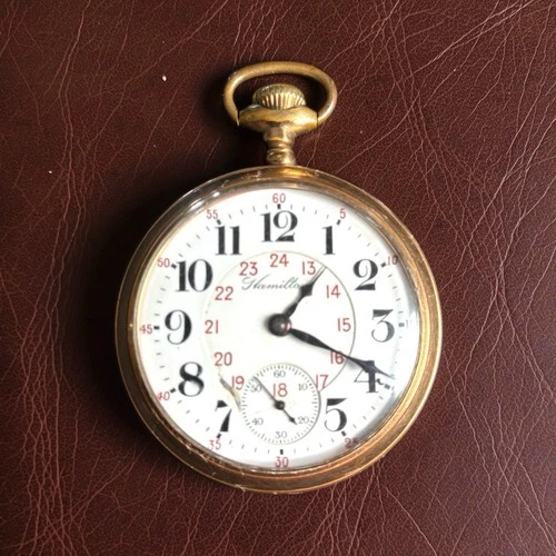 Antique 1918 Hamilton Pocket Watch 18s 21 Jewels Model 1 Grade 940 ** RUNS **
