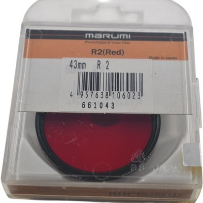 NEW Marumi 661043 43mm R2 Red Filter High Contrast Black White Photography 