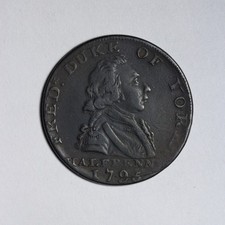1795 Great Britain Duke of York Half Penny E394 GQCM