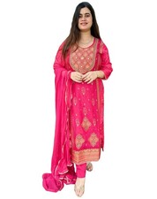 GoSriKi Women's Rayon Viscose Printed Straight Kurta with Pant  Dupatta
