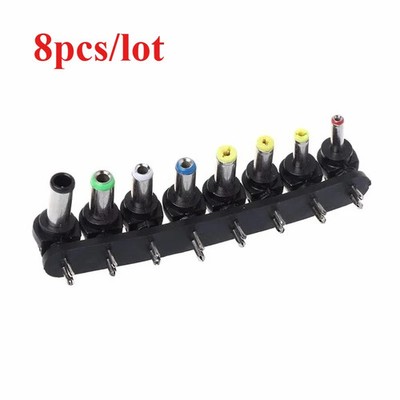 8pcs Universal Laptop DC Adapter Tips for PC Notebook Power Supply
