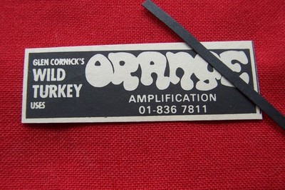WILD TURKEY USE ORANGE AMPLIFIERS 1971 ORIGINAL VINTAGE ADVERT