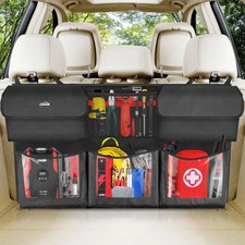 Back Seat Trunk Organizer Hanging Car Cargo Storage 6 Pockets 3 Adjustable St...