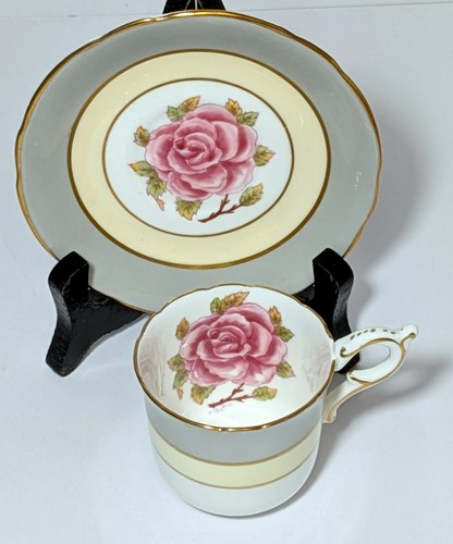 Gorgeous Rare Coalport Romance Pink Rose Demitasse Cup & Saucer Set - Picture 2 of 8