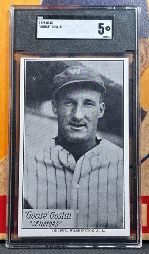 Goose Goslin 1929 R315 card