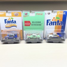 Lot Of 3 M2 Machines 1:64 Coca-Cola Fanta 88 Mustang, 55 Bel Air, 57 DeSoto