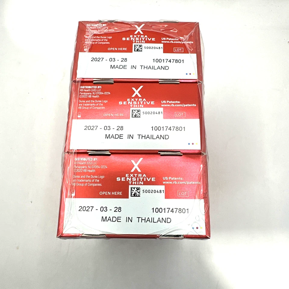 Durex Extra Sensitive Thin, Wide Fit, Latex Condoms (12ct -3 PACK) EXP 2027-03 - Image 3 of 3