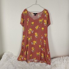 Forever 21 1X Summer Lemon Print Midi Dress Citrus print