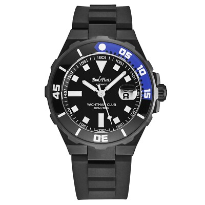 Paul Picot Men's 'Yachtman Club' Black Dial Automatic Watch P1251N.NB.3614CM001