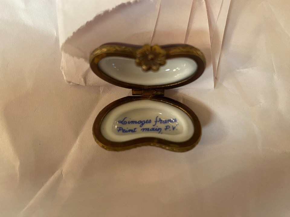 Parry Vieille Dark Red Kidney Bean Limoge Box eBay