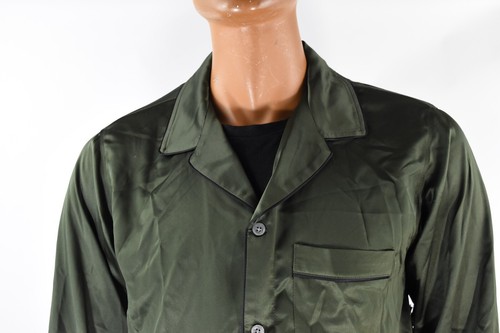 INC Mens Satin Pajama Set New XL Green 2 pc Sleepwear Loungwear Night Suit PJ - Picture 4 of 10