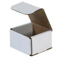 50 Pack 3x3x3 White Corrugated Shipping Mailer Packing Box Boxes 3" x 3" x 3"