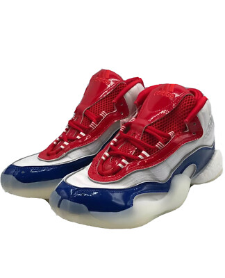 adidas Mens Size 8.5 Crazy BYW Icon 98 Red White Blue Basketball Sneakers Shoes