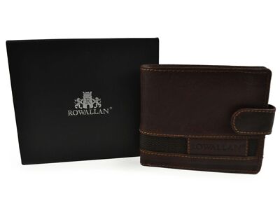 Mens Tri-Fold Buffalo Leather Tab Wallet Coin Section by Rowallan of Scotland...