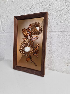 Vintage Mid Century Kupfer Kunst, Kupfer Design PVT LTD, Zagoria Wandbild Bild