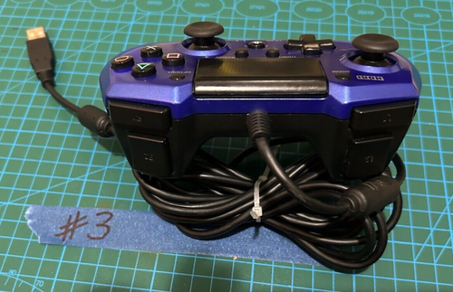 Blue Hori Wired FPS Plus Program Turbo Controller for Sony Playstation 4 #3 - Picture 2 of 3