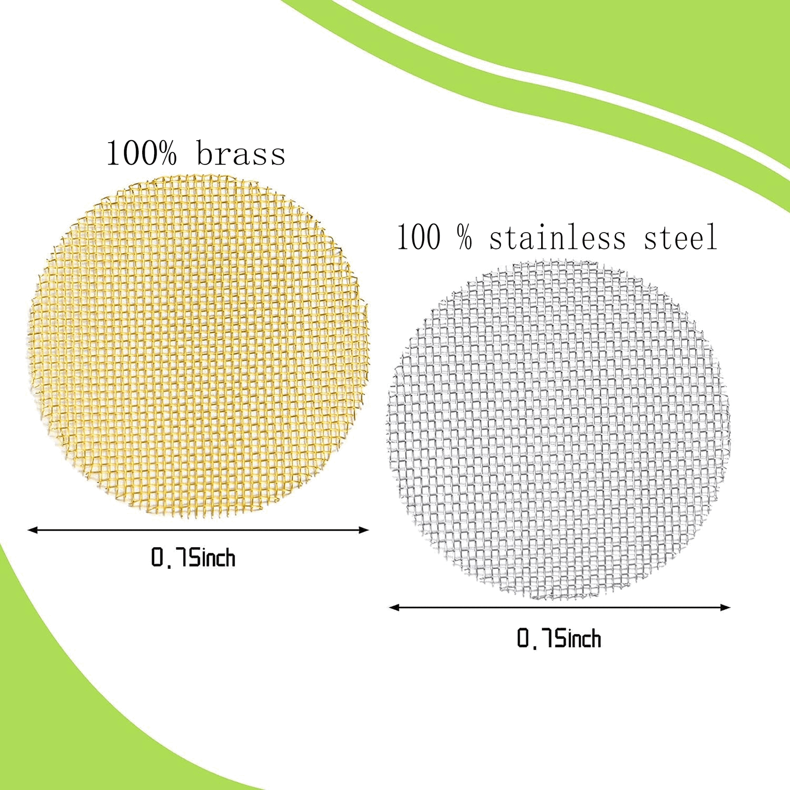 Pipe Screens Brass+Stainless Steel Metal Tobacco Smoking Pipe Filters 3